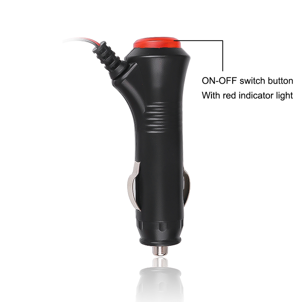 Auto Sigarettenaansteker Plug Connector 1.5 Meter Kabel 12V 24V Autolader Aan Uit Schakelaar Universeel voor Auto Licht