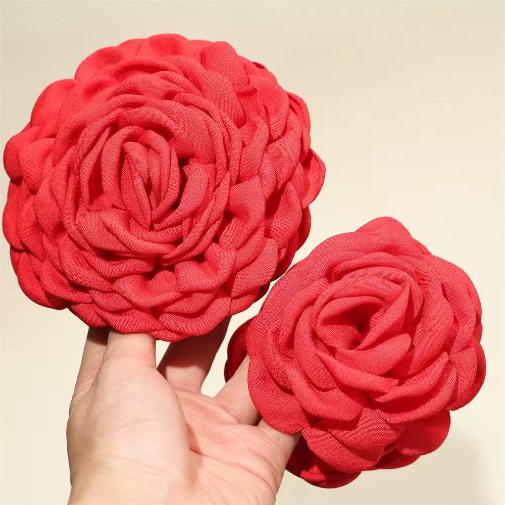 Stereoscopische Rose Flower Hair Clip voor vrouwen Elegante achterkant van het hoofd Haar Shark Clip Modieuze meisjeshaaraccessoires