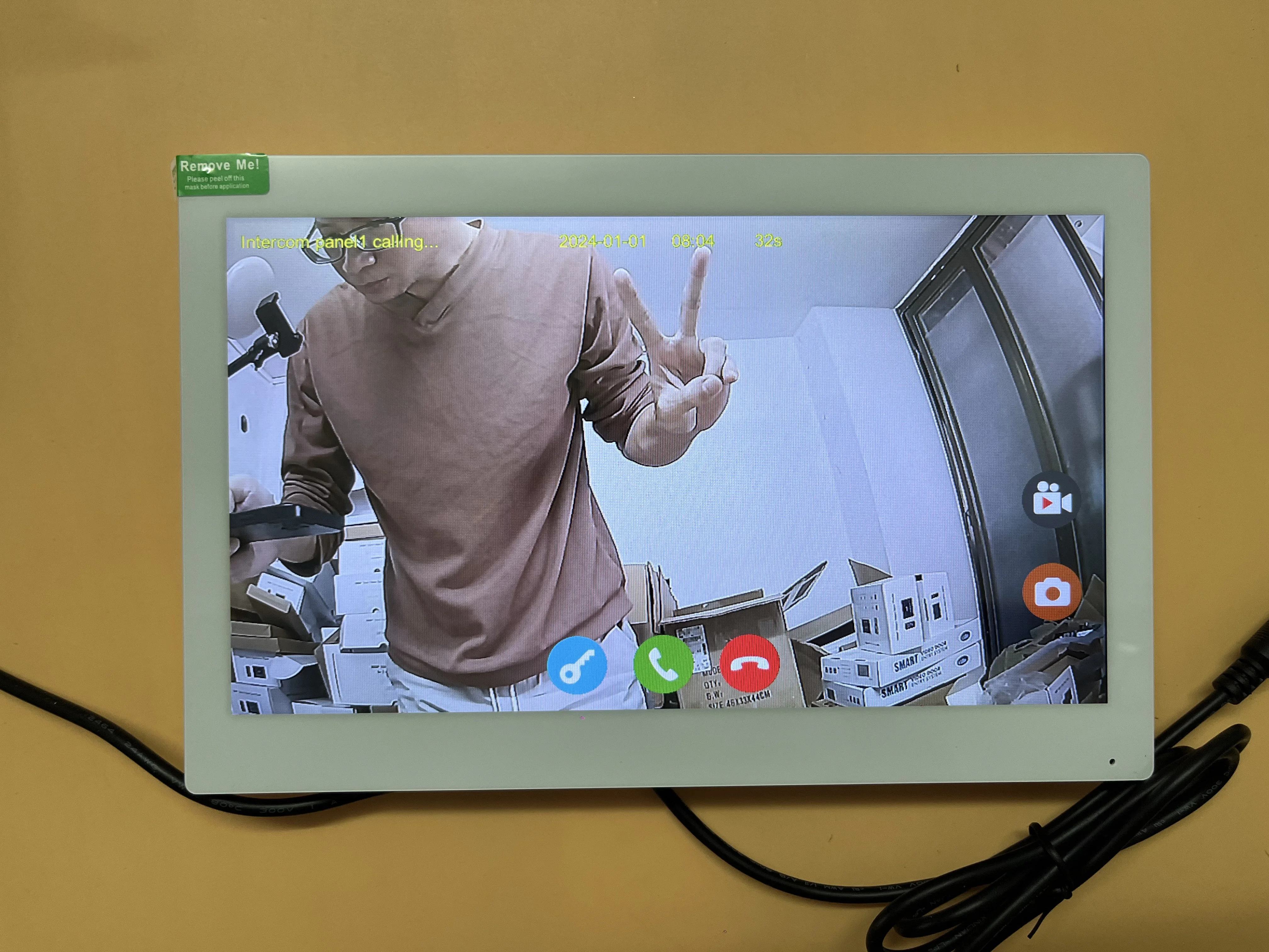 1080P TUYA 7 Zoll 2 LCD Touch Screen Video Intercom Zugangskontrolle Wifi Video Türklingel System Türsprechanlage Tür RFID entsperren Kamera