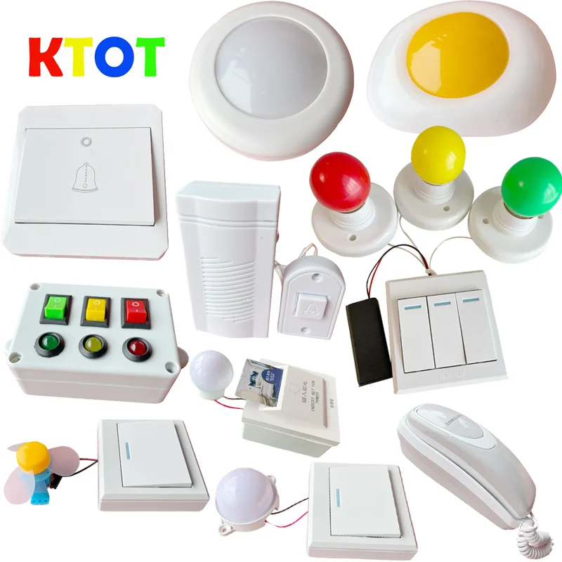 Bận Rộn Ban Tự Làm Chất Liệu Phụ Kiện Đèn Chuông Cửa Montessori Giảng Tay Khả Năng Âm Thanh Nhận Biết Màu Sắc Đồ Chơi Gỗ
