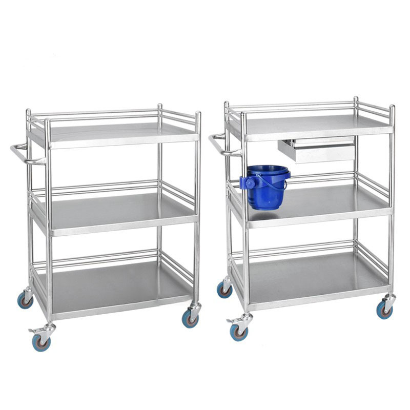 Carrello per salone in acciaio inossidabile Carrello per ospedale Carrello per salone di bellezza Carrello mobile per attrezzature mediche per sala operatoria Z