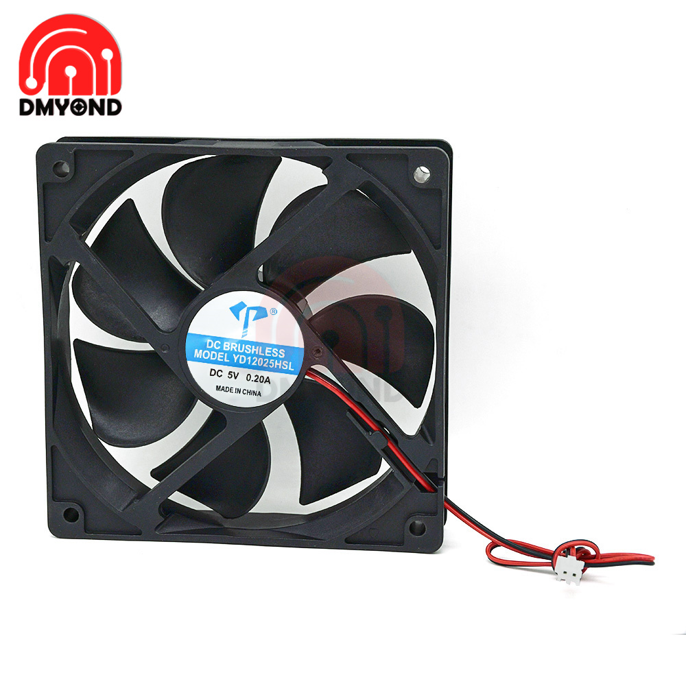 5V 12V 24V 120Mm 12025 Bóng Quạt Làm Mát 120X120X25Mm PWM 2PIN DC Quạt Tản Nhiệt Cho Máy Tính Máy Tính