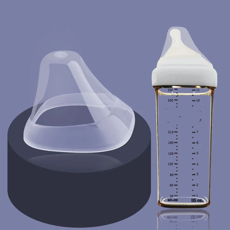 Collar y cubierta transparente que convierte sin problemas un contenedor de almacenamiento en una botella de alimentación, Compatible con botellas Hegen P31B