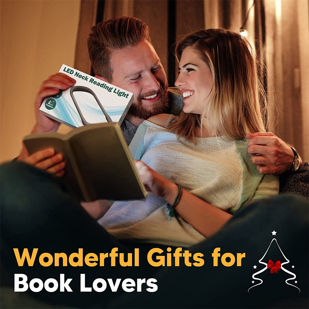 Luz de lectura de cuello recargable por Usb para cama, luz Led Flexible para libros, amigable con los ojos, lámpara de lectura nocturna, 2000mAh