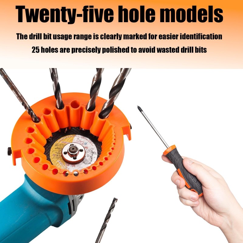 Multipurpose Drill Bit Grinding Sharpener Polishing Grinding Tool 125mm Angle Grinder Powered Tool Parts For 2-13mm Drill Bits