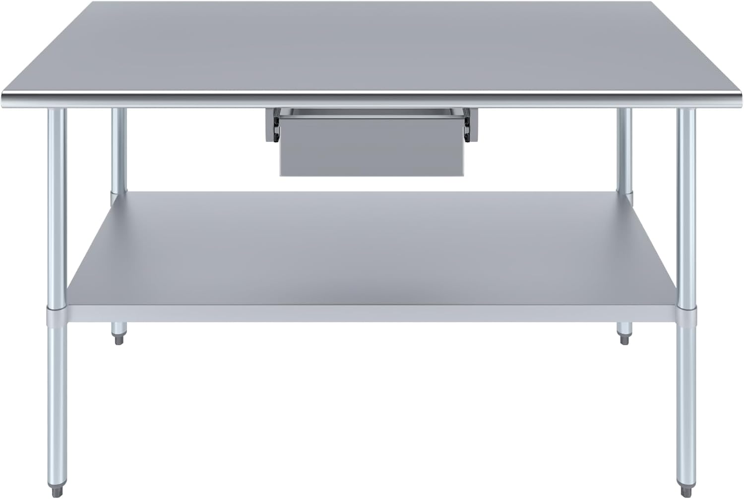 Residential Kitchen Laundry Garage Utility Bench NSF Metal Prep Table (Stainless Steel Table + Drawer, 60" Long x 30" Deep)