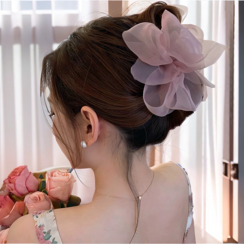 Modische Damen-Haarnadel mit Tüllschleife, eleganter Haarschmuck für den Alltag/Party