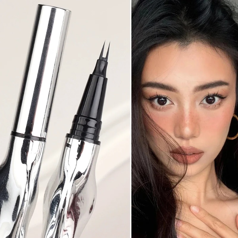 2Points Eyebrow Pencil Long Lasting Easy To Grip Eyebrow Tattoo Waterproof Thin Liquid Lying Silkworm Brow Pen Korean Makeup New
