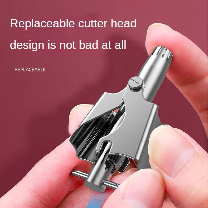 ล้างทําความสะอาดได้แบบพกพาหูผมTrimmerทําความสะอาดโดยไม่เป็นสนิมไม่เจ็บปวดจมูกผมตัดผู้ชายแบบพกพาเครื่องโกนหนวดไฟฟ้าเสียงต่ํา