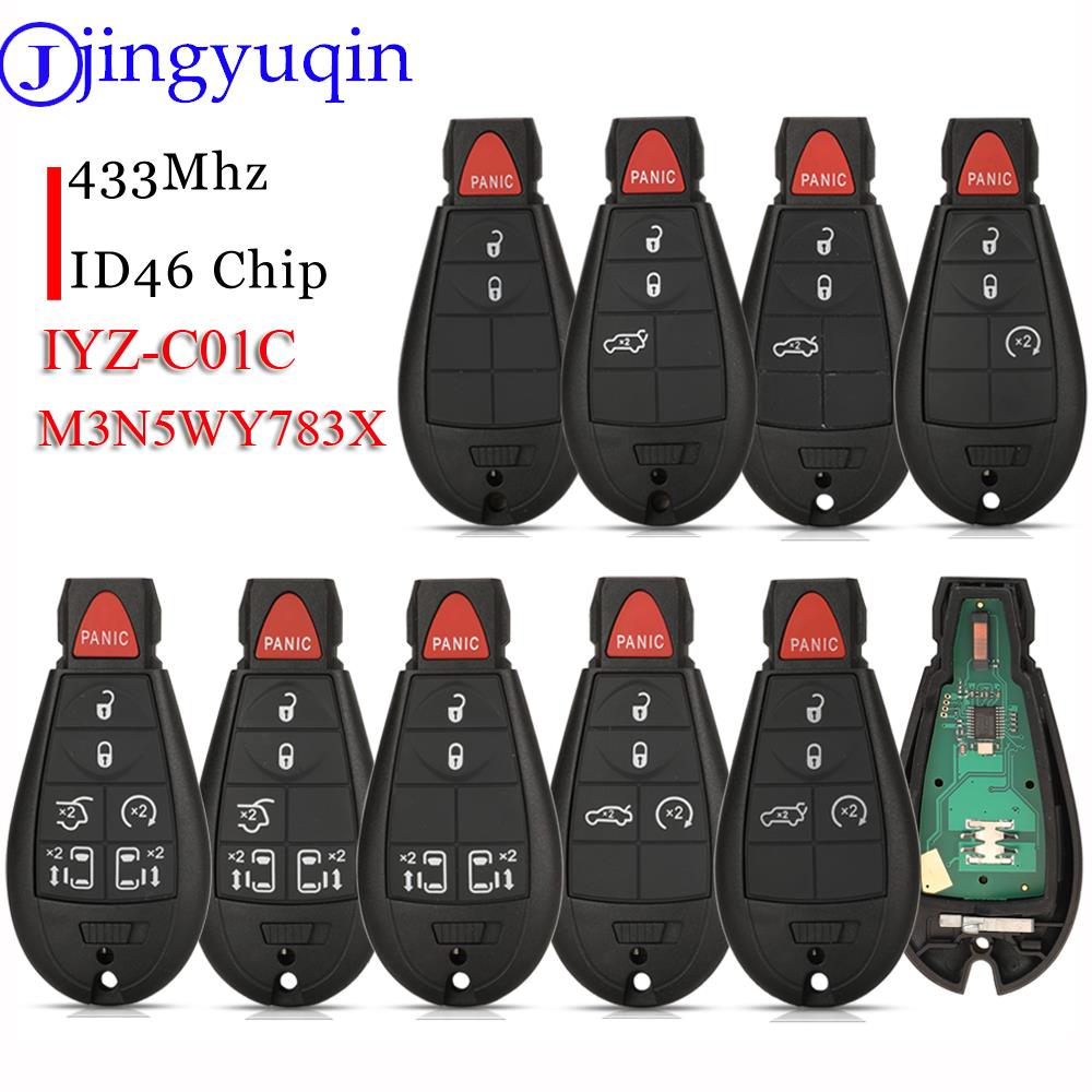 Jingyuqin m3n5wy783x IYZ-C01C chave remota inteligente fod 433mhz id46 pcf7941 chip para chrysler cidade & país dodge caravana viagem
