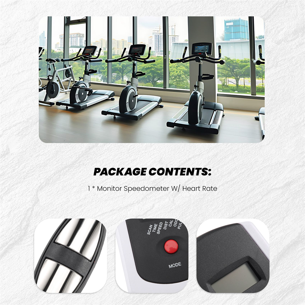 Najnowszy prędkościomierz z monitorem tętna do rowerów stacjonarnych fitness, rower magnetyczny
