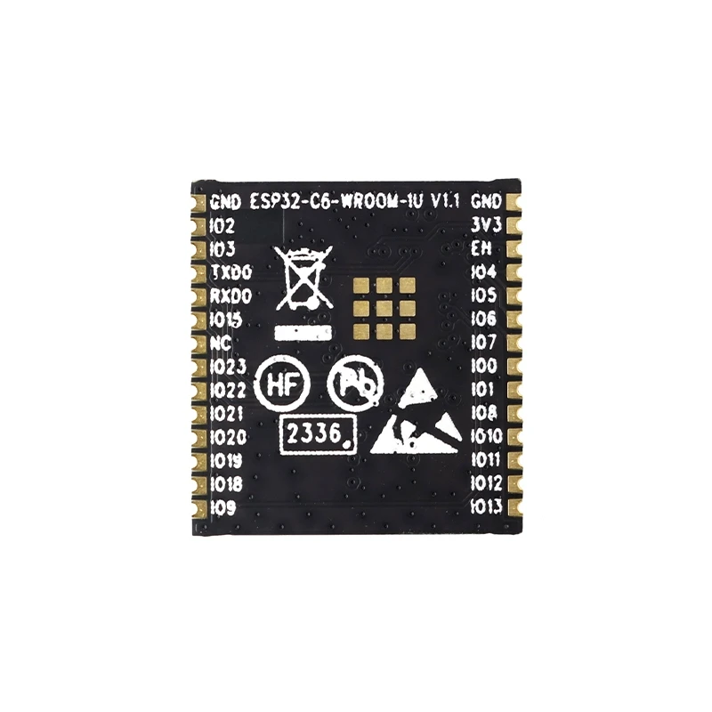 ESP32-C6-WROOM-1U Module 1u-n4 1u-n8 4 4Mb 8Mb Espressif ESP32-C6 Serie Ondersteuning Wifi & Bluetooth Ble 5 Esp32 Esp