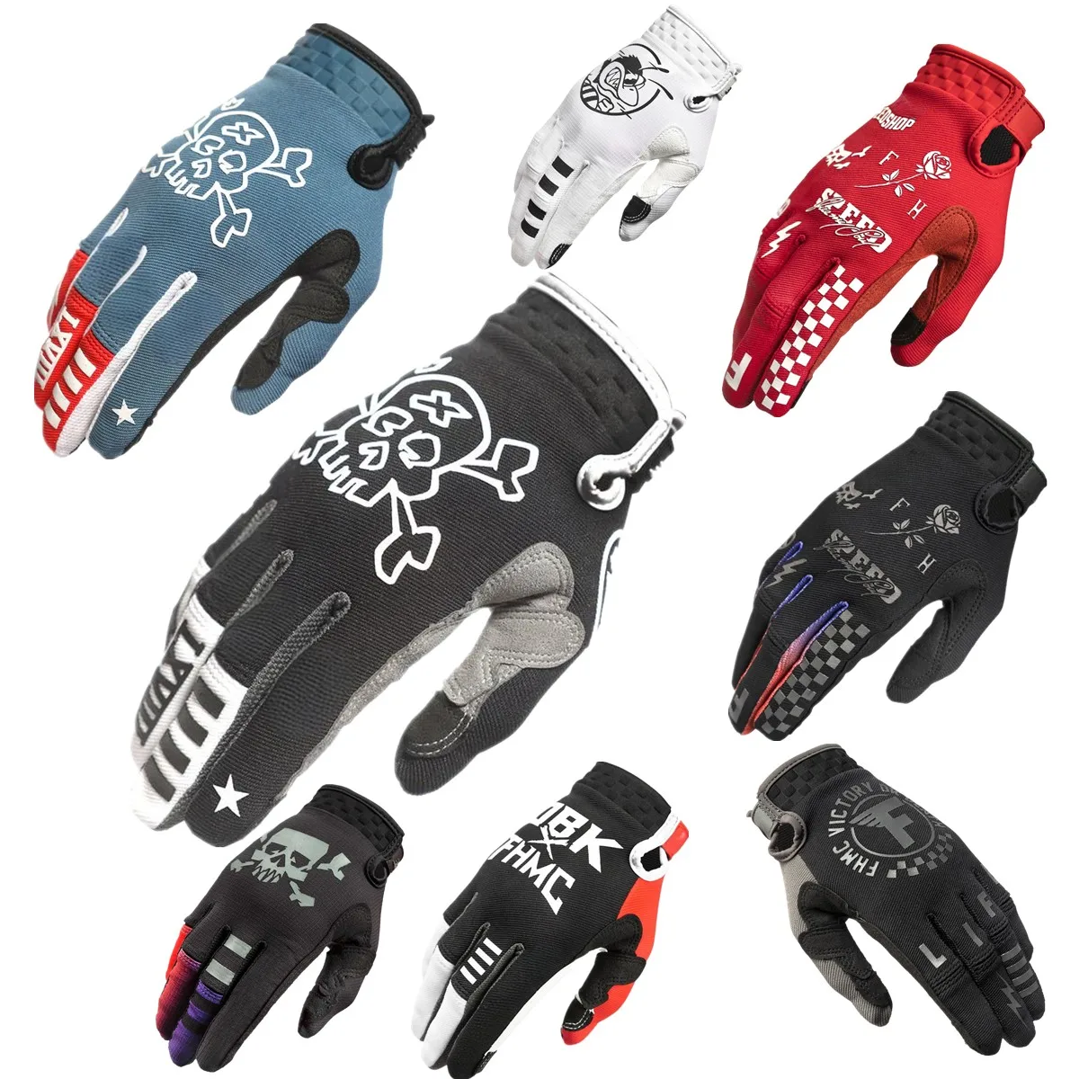 Helium FH Rękawice motocrossowe z ekranem dotykowym Rękawice rowerowe MX Rękawice MTB Rękawice motocyklowe Rękawice motocyklowe Off Road Racing Sportowe rękawice rowerowe