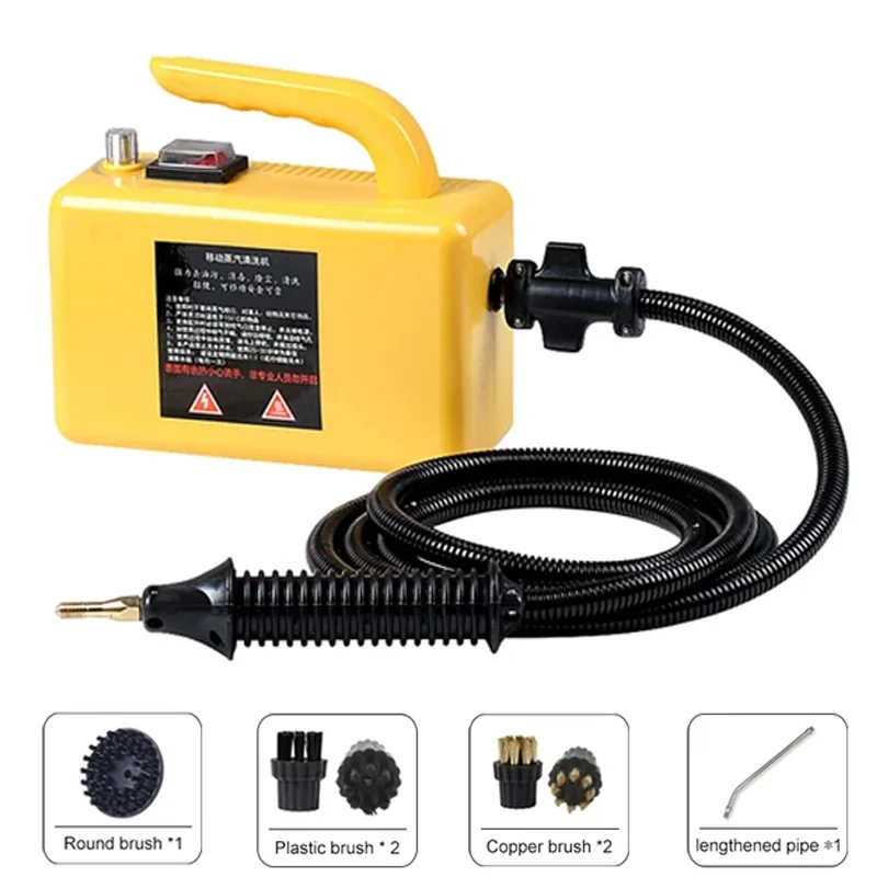 Limpiador a vapor de alta temperatura, lavadora a presión de esterilización de 2600W para el hogar, coche, cocina, aire acondicionado, grasa Grime
