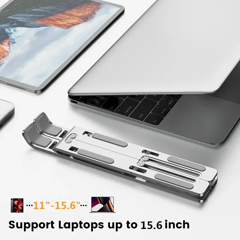 Aluminum Alloy Laptop Holder Non-slip Holder adjustable portable laptop table stand for Notebook Computer Bracket Lifting