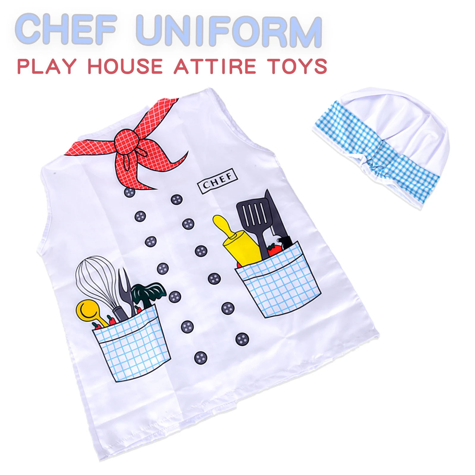 Uniforme de Chef, juguetes de cocina, utensilios de cocina, juego de suministros de cocina para niños, herramientas para hornear, juguetes de Navidad y cumpleaños para Chi