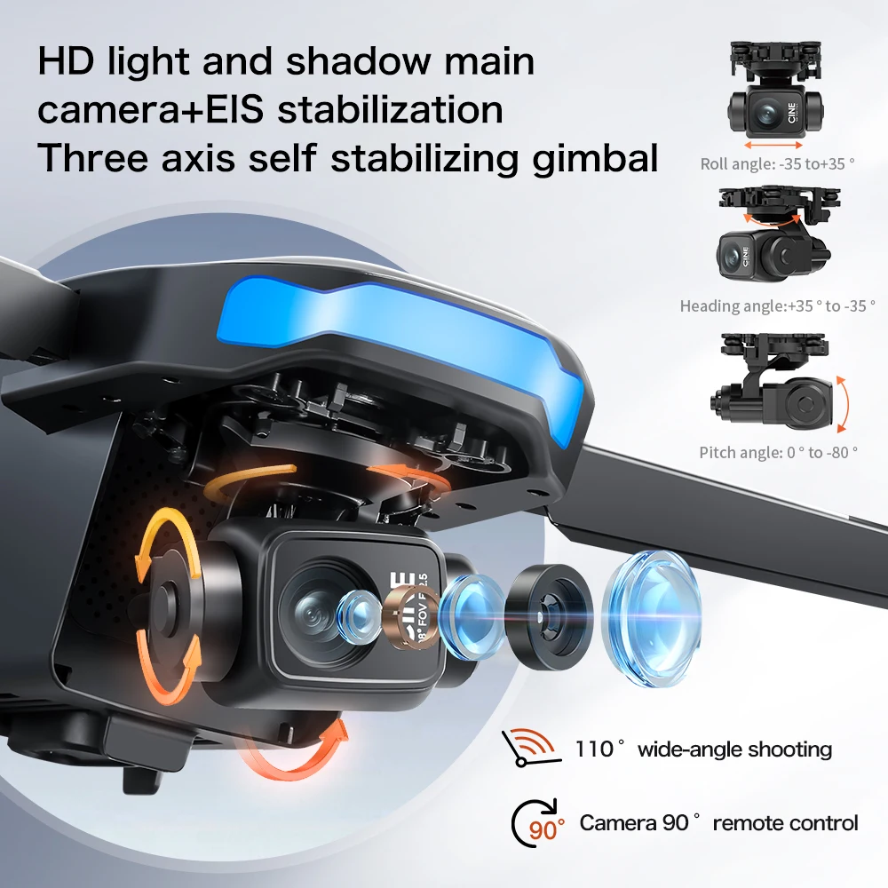 S-X1 MAX GPS Drone Profissional 4K Câmera 3 eixos Gimbal Antena FPV Brushless Security Drone com Controle de Tela Grande Quadcopter