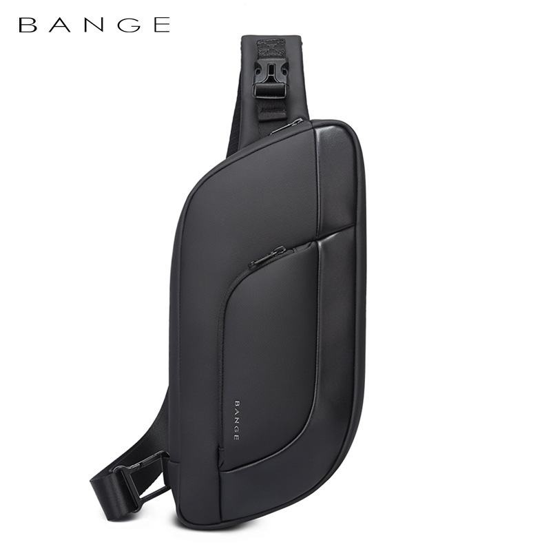 Bange bolsa de peito masculina, design coreano multifuncional, à prova d'água, anti-manchas, grande capacidade, viagem, portátil, bolsa crossbody, estilingue