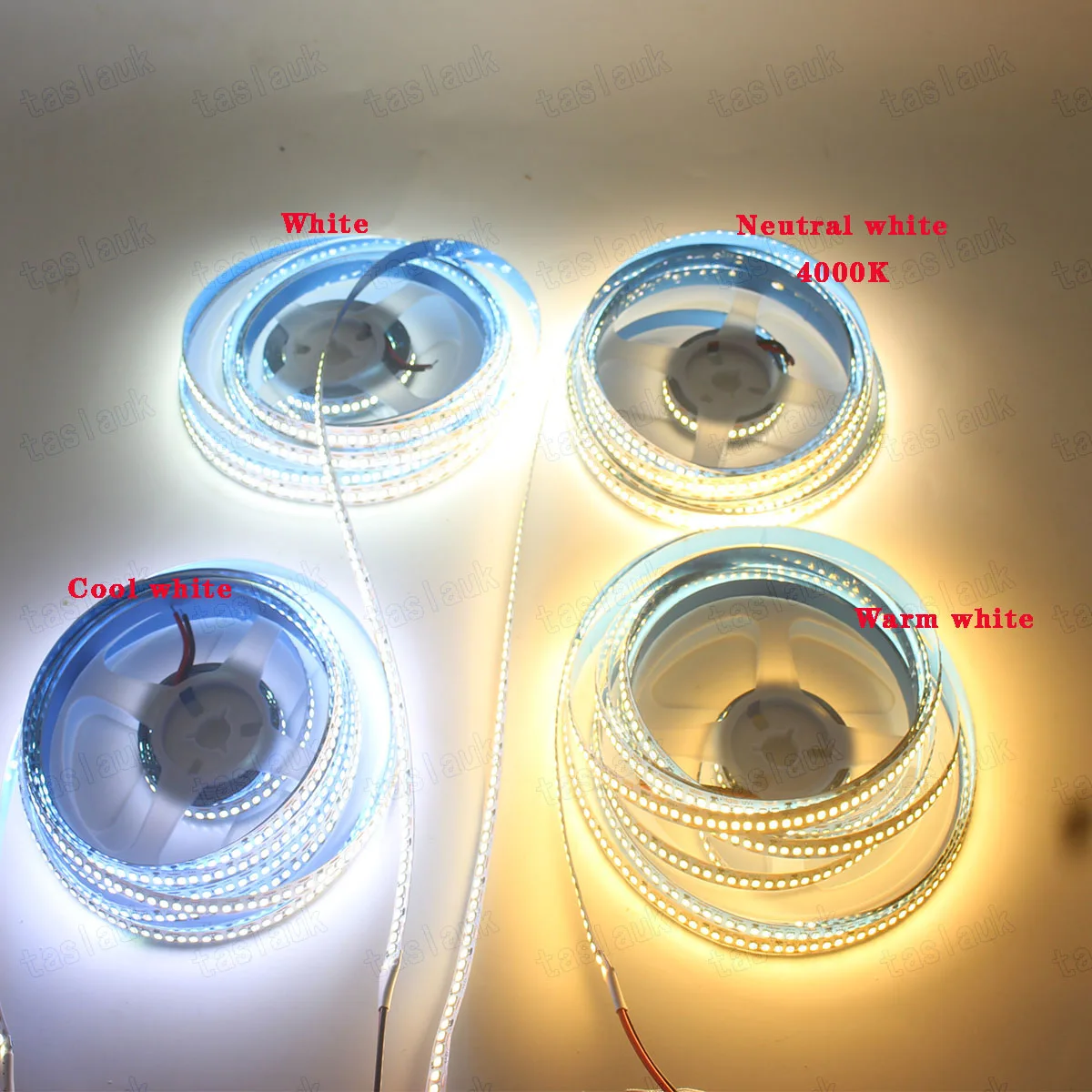 1/2/3/4/5 m/lot 10mm PCB 2835 SMD 1200 LED bande DC12V 24 V ip20 Non étanche lumière Flexible 240 LED s/m, blanc chaud