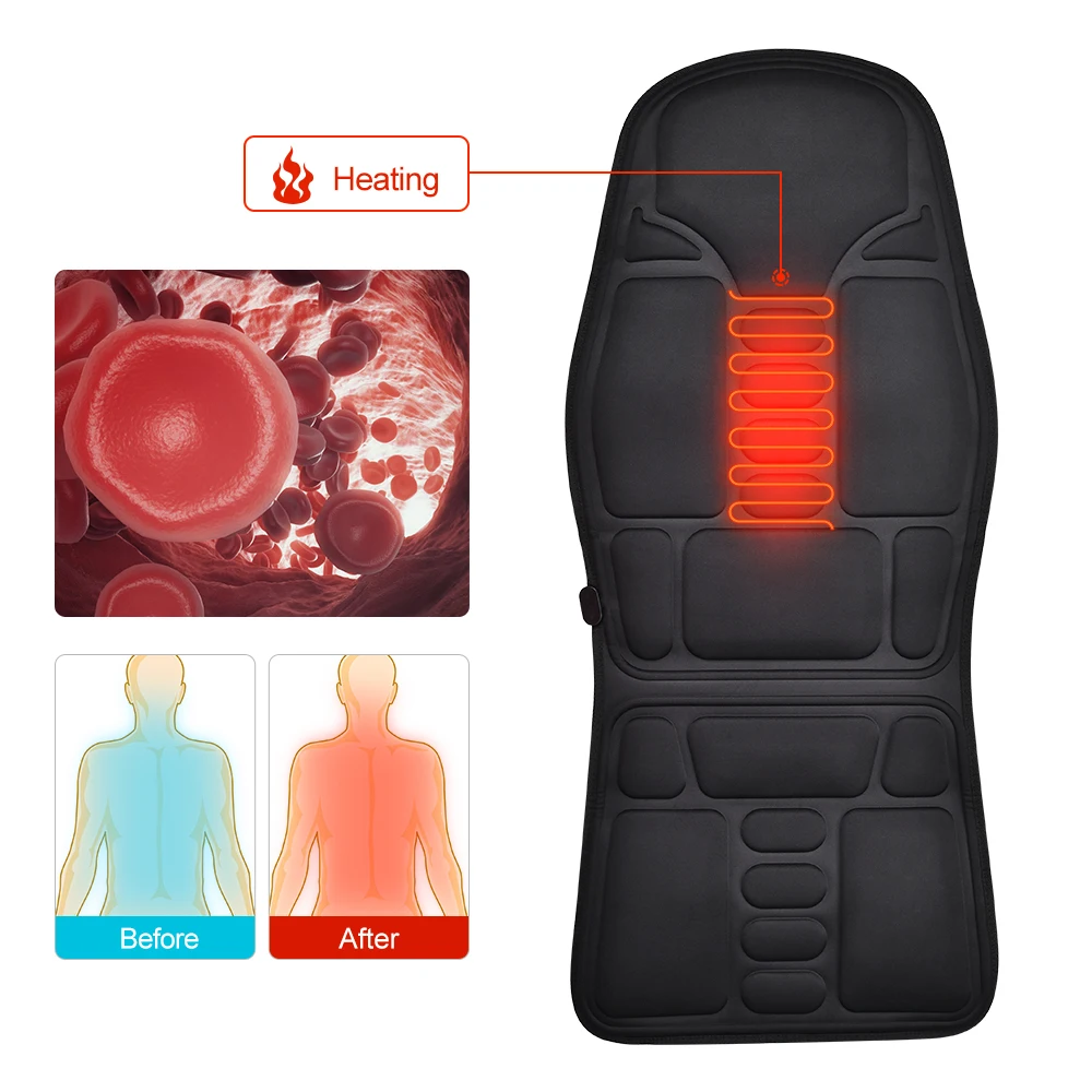 Massage Stuhl Kissen Vibration Weiche Ganzkörper Nacken Massage Pad Tragbare Matte Home Office Auto Verwenden Entspannung