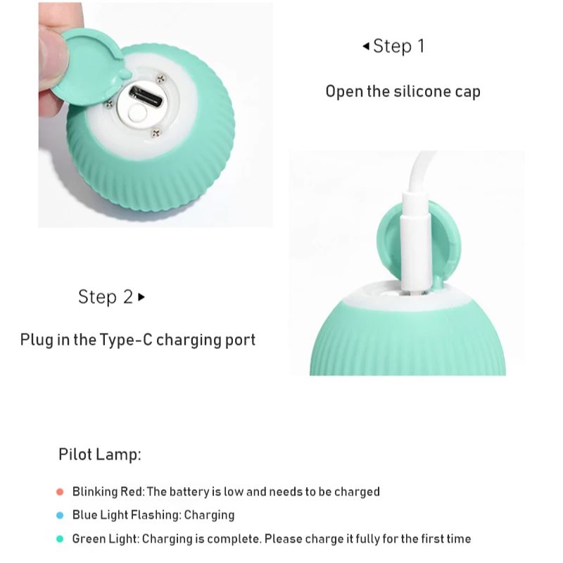 Automatic Moving Cats Toy Interactive Ball Rechargeable Rolling Electric Ball Home Pet Accessories Things for Supplies