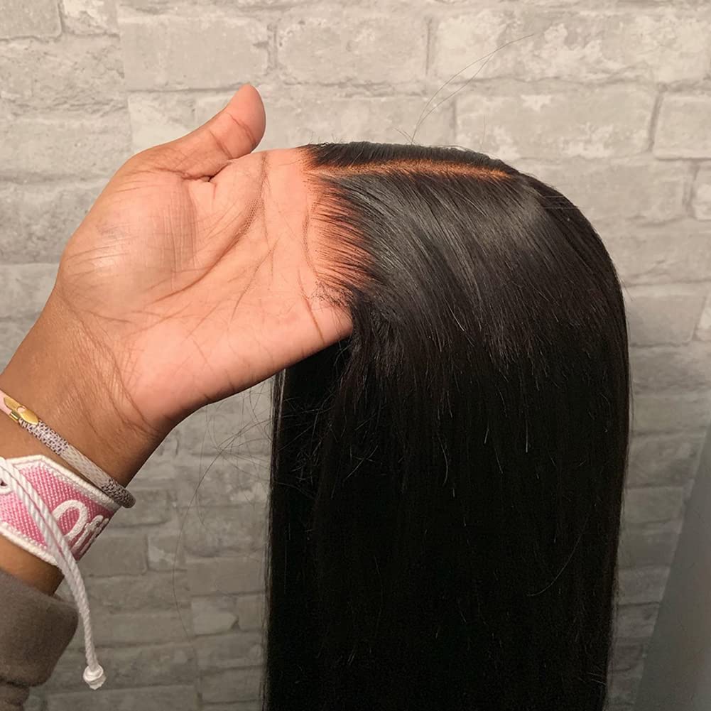 Wear And Go Glueless 5×5 6x4 HD Lace Closure Wig Straight Lace Front Human Hair Wig Pre Plucked Hairline Pre Cut Human Hair Wigs