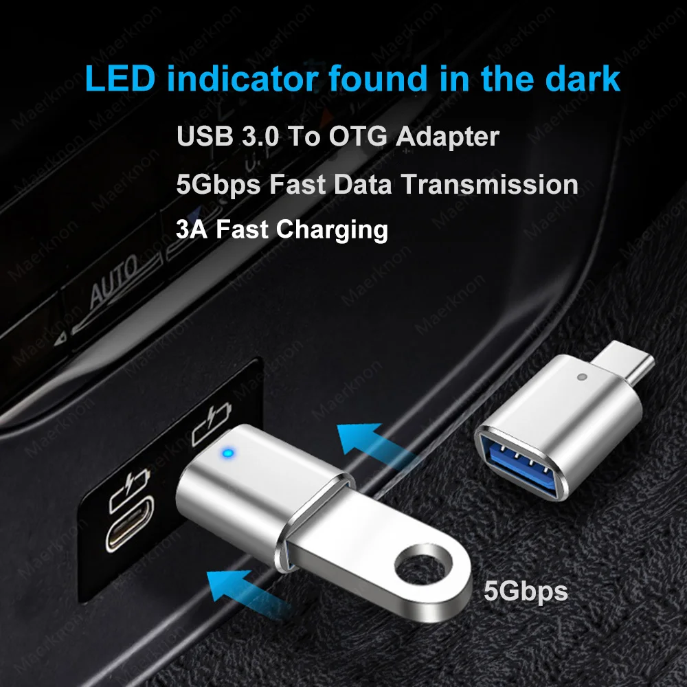 USB C Male To USB Female Converter Type C To USB 3.0 OTG Adapter For Macbook Air Pro Samsung S21 S20 Xiaomi Type C OTG Connector
