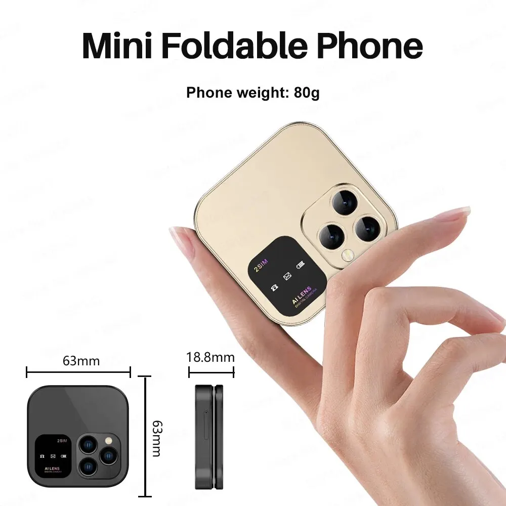 SERVO I16 Pro มินิพับโทรศัพท์มือถือ 2G GSM Dual SIM Card Speed Dial เครื่องเล่นวิดีโอ Magic Voice แจ็ค 3.5 มม.FM ขนาดเล็กโทรศัพท์มือถือ