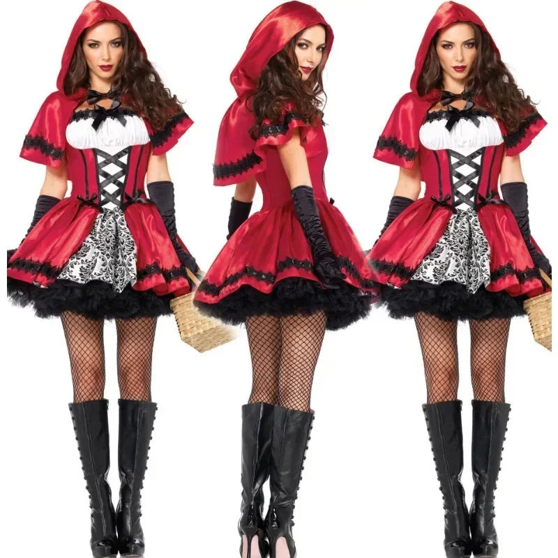 Fantasia de Halloween Chapeuzinho Vermelho Sexy Rainha Princesa Uniforme Wansheng Traje Role Playing Game Uniforme