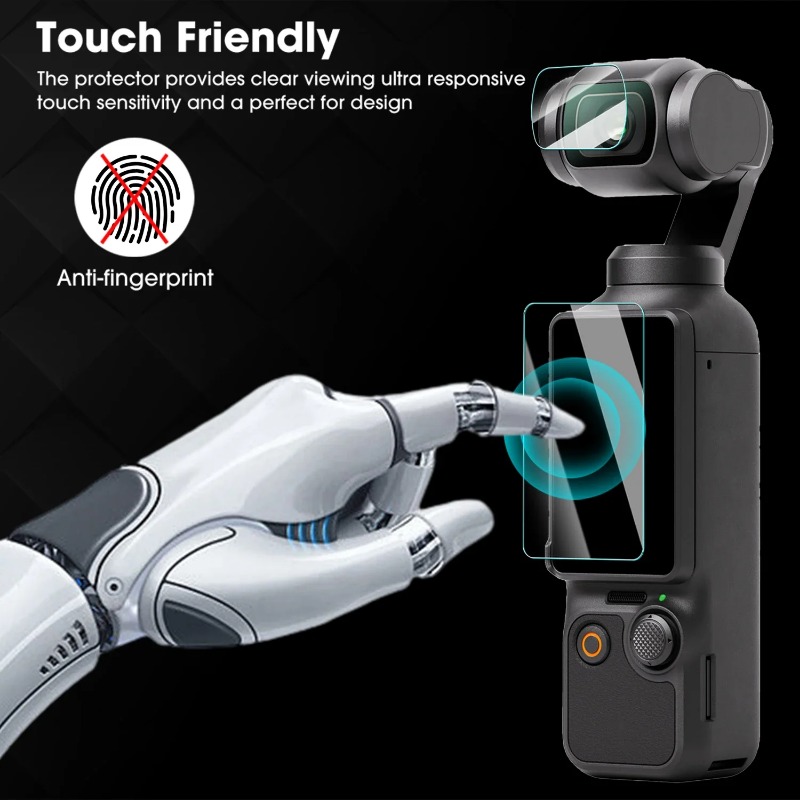 Película de vidrio templado para DJI OSMO Pocket 3, Protector de pantalla, película de lente antiarañazos, cubierta protectora para accesorios DJI Pocket 3