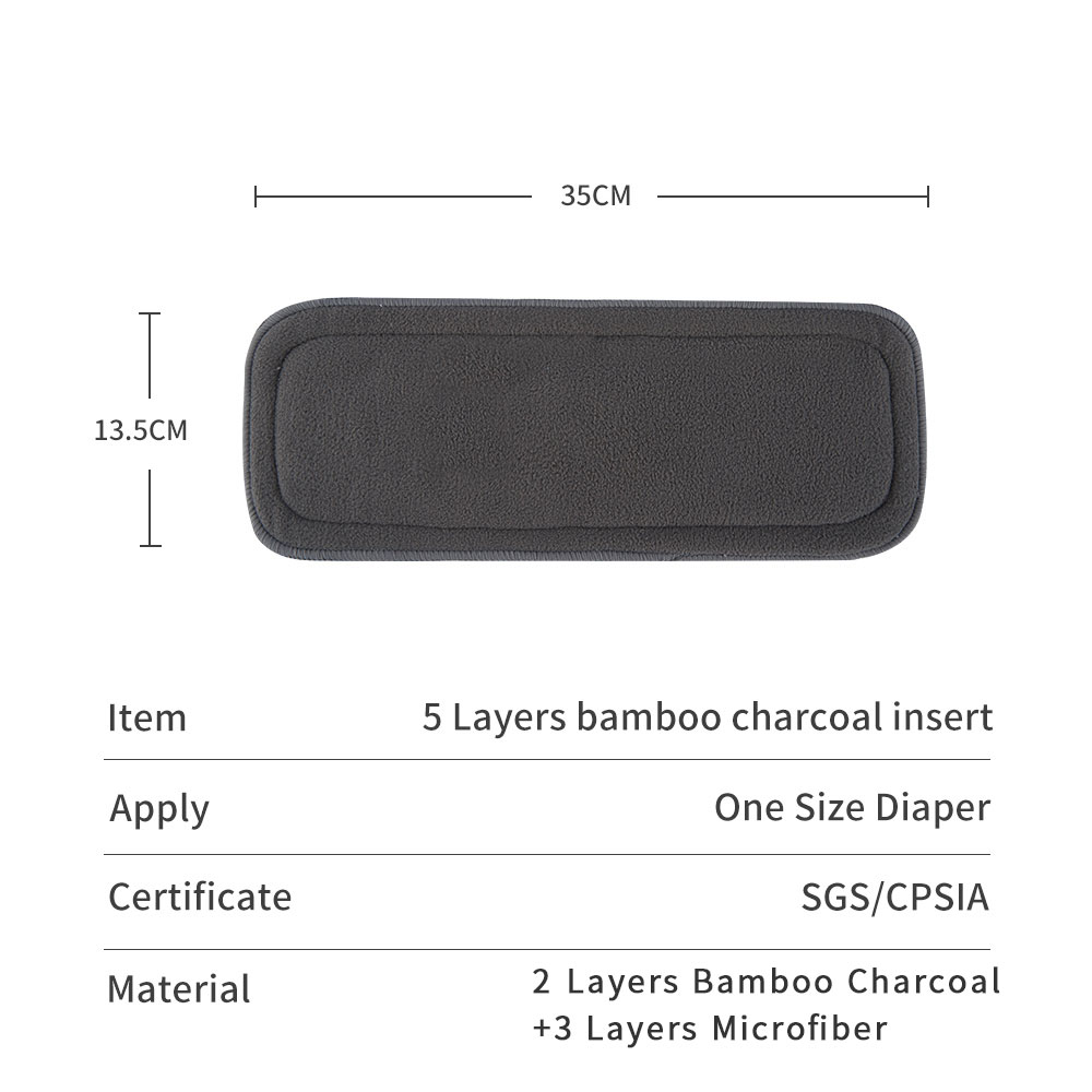 Elinfant-Todos Os Tipos De Inserções De Fraldas, Microfibra De Algodão De Bambu, Carvão De Bambu, Algodão De Cânhamo, Respirável Para Todas As Fraldas OS Capas