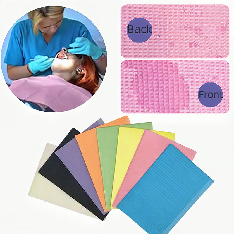 125 unidades/pacote descartável dental limpo babador almofada multicolorido tatuagem babadores capas de mesa limpo paciente guardanapos dentais acessórios de tatuagem