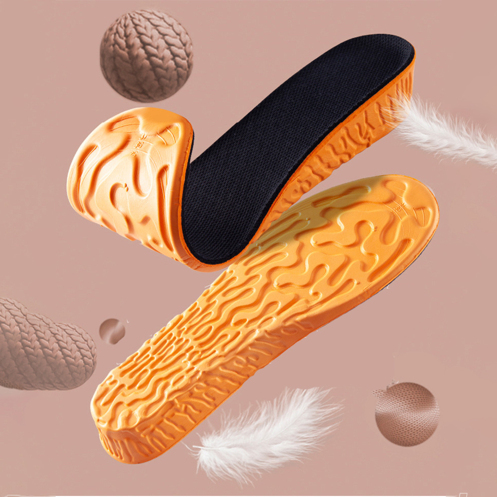 Plantillas deportivas invisibles para aumentar la altura de 1,5-3,5 cm, zapatos de espuma viscoelástica EVA naranja, almohadilla para suela, transpirable, cómoda para el cuidado de los pies de los hombres