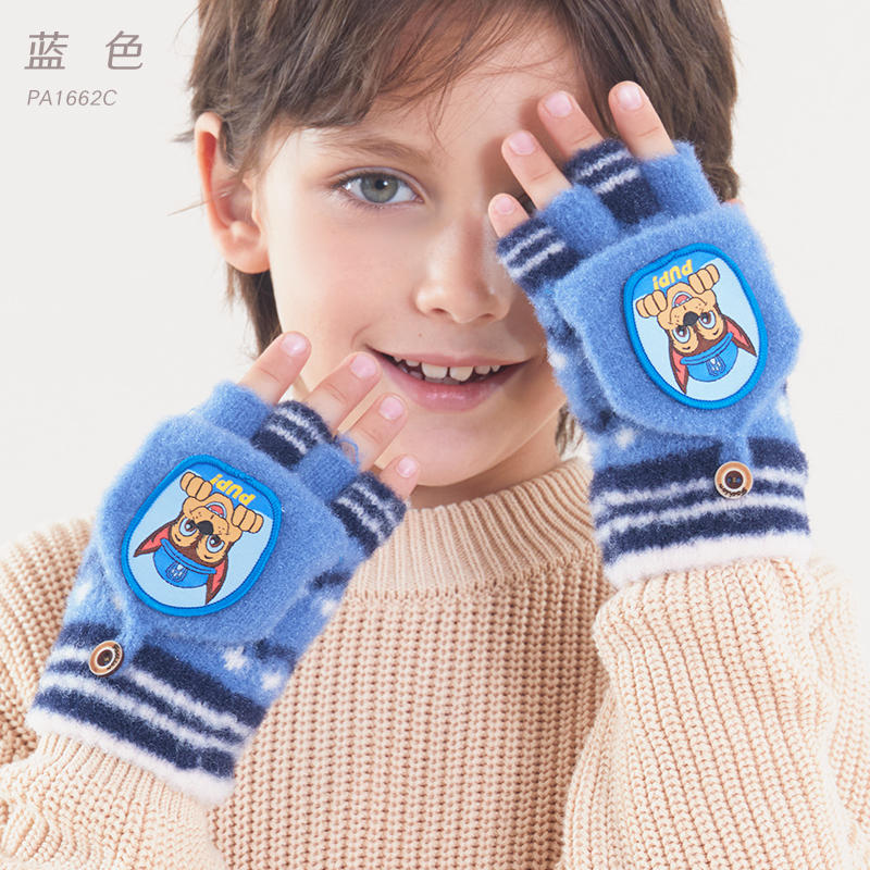 ของแท้ Paw Patrol ฤดูหนาวเด็กถุงมือ Chase Marshall Skye Everest Rubble Zuma Rocky เด็กผู้หญิงกลางแจ้ง Mittens เด็กของขวัญ 2-10 T