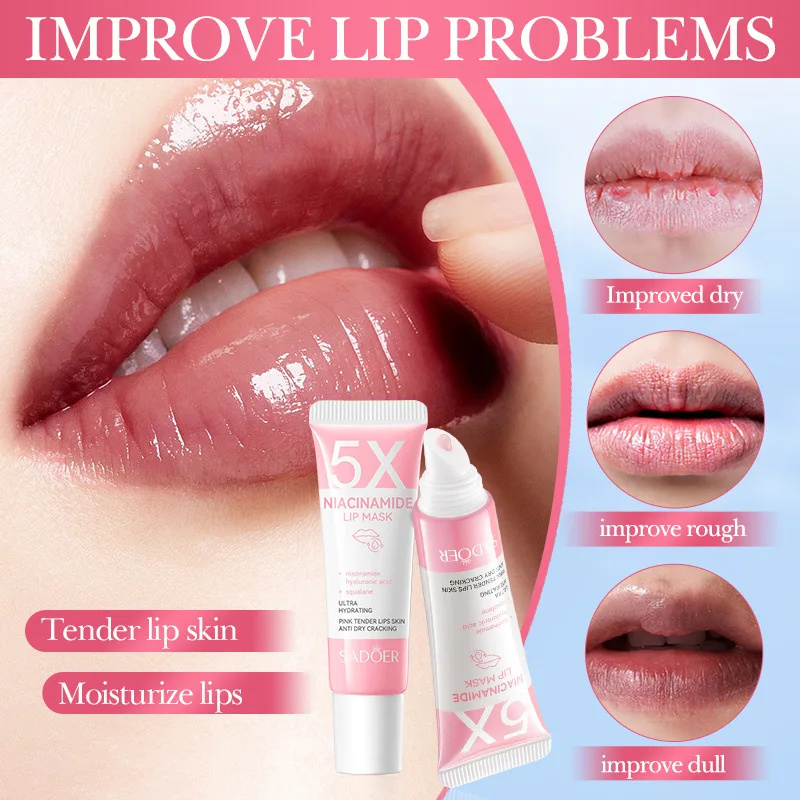 Bálsamo labial para eliminar la oscuridad, máscara de melanina iluminadora, brillo exfoliante, tratamiento rosa para labios, Reduce las líneas de los labios, mejora la sequedad, hidratante
