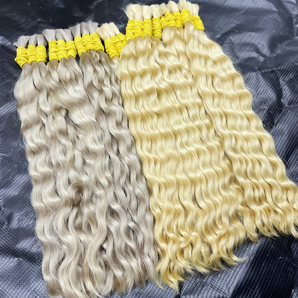 Cabelo de vison em massa solto tecelagem de água profunda virgem atacado quilo 100% natural cru templo indiano ondulado extensões de cabelo humano