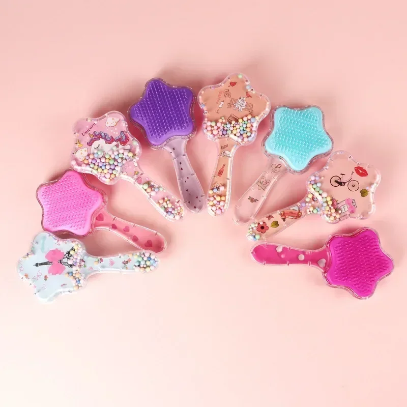 Star Magic Combs Antistatische Massage-Einhorn-Haarbürsten, Tangle Detangle Duschmassage-Haarbürste, speziell für Echthaar-Perücken