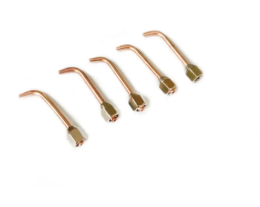 Puntas de antorcha largas de latón con boquilla grande para herramienta de joyería, orfebre, pequeña antorcha, pistola de soldar de oxígeno, soporte para antorcha