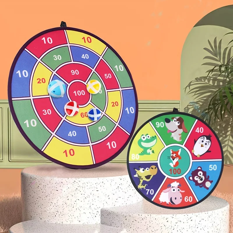 กระดานแข็งขนาดใหญ่เด็ก Sticky Ball ของเล่น Sticky Ball ในร่ม DART แผ่นเป้าหมายกลางแจ้งเด็กดูดถ้วย Ball