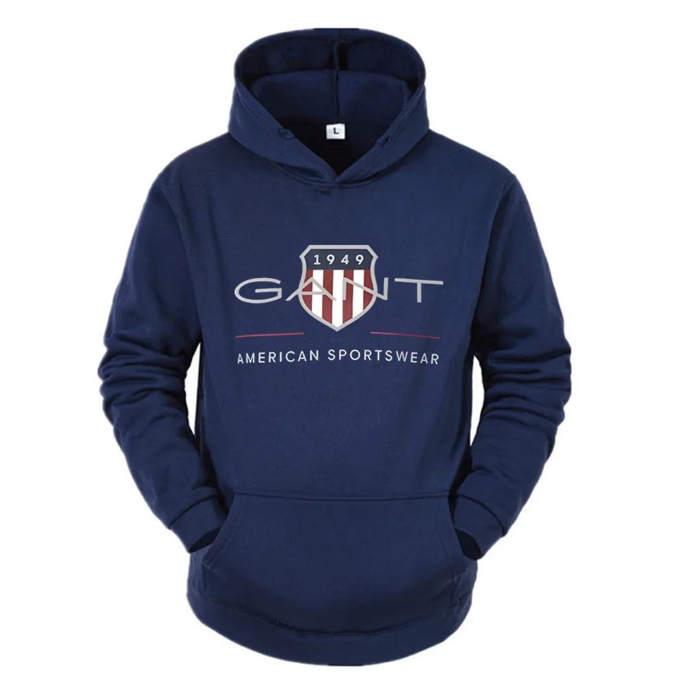 2025 Sudadera con capucha de Color sólido para hombre, sudadera cálida para hombre, moda urbana, informal, holgada, fresca, Sa 1949, jersey estampado, Sudadera con capucha de marca