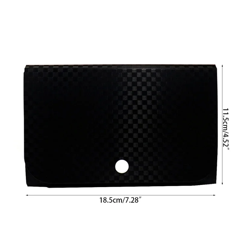 A6 Acordeão Pasta Expansão Receipt Folder Multi-layer File Case Botão Encerramento com Índice Adesivos para Funcionários de Negócios