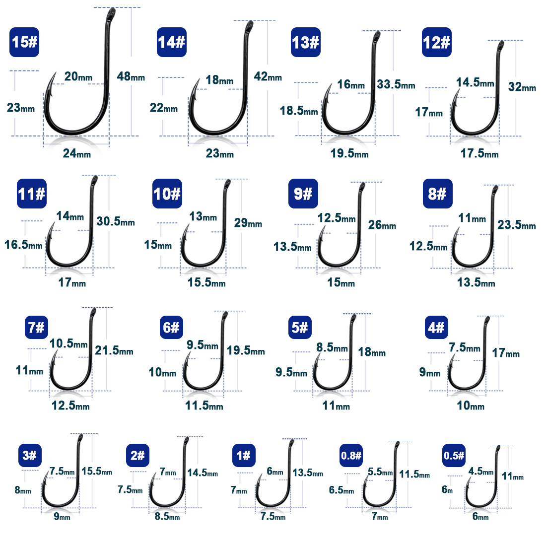 9KM Móc Câu Cá 50 ~ 100 Chiếc Bạch Tuộc Mỏ Móc Cá Chép Câu Cá Jigging Móc Thép Gai Đen Thép Carbon Cao Cấp băng Accessoories