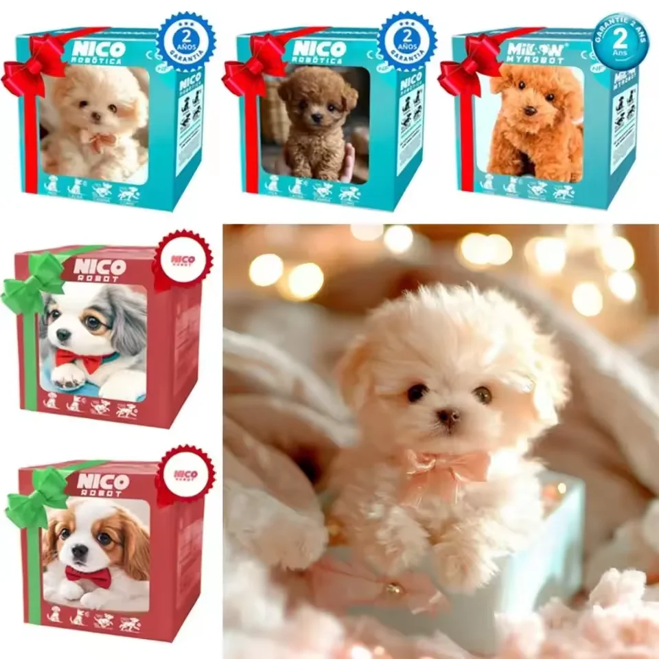 Electronic Robot Plush Dog With Realistic Movement Simulation Robot Dogs Barking Tail Wagging Pets Dog Toy Kids Educational Gift