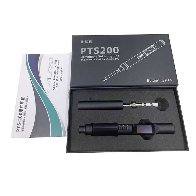 PTS200 Elektrischer Lötkolben Smart Mini Portable 100W Schnellheizung Lötstation Universal PTS201/TS101/TS100 Spitze