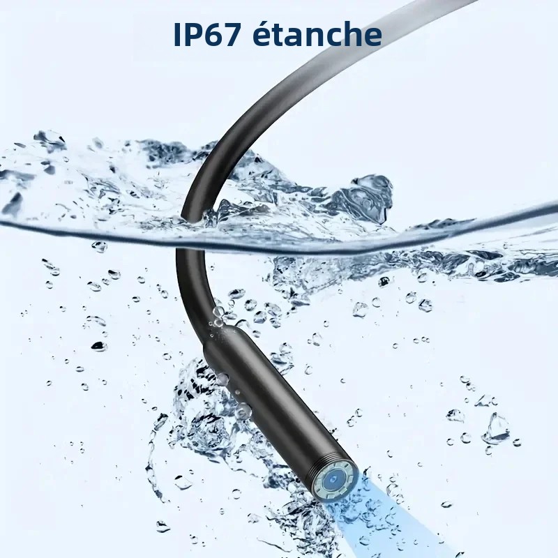 Caméra endoscopique pour voitures iPhone, endoscopique, étanche, 8 led, Endoscope, Inspection de moteur Automobile, iPhone