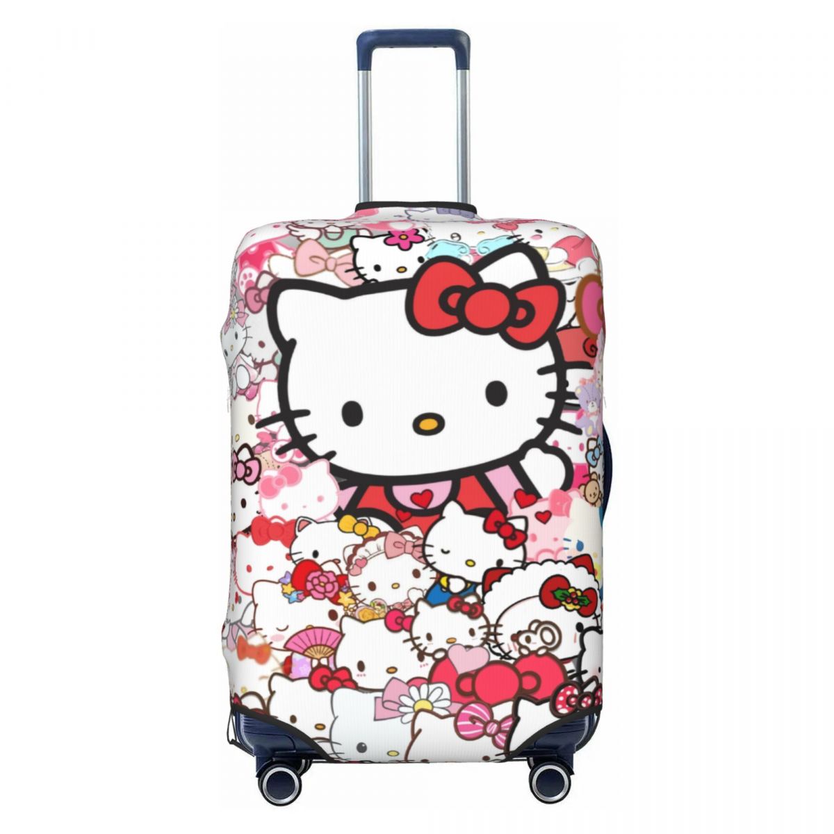 Funda de equipaje de viaje personalizada Hello Kitty Sanrio, funda protectora lavable para maleta, ajuste de 18-32 pulgadas