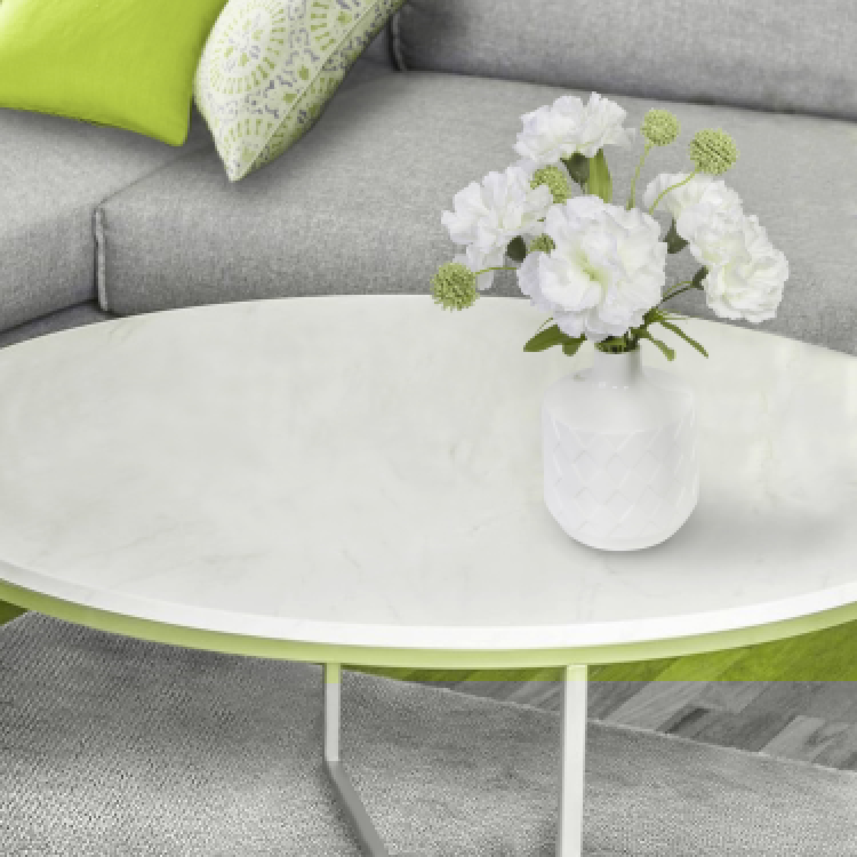 13-inch Artificial Silk White 5 Heads Carnation Flowers Pick, for Indoor Use, by Mainstays