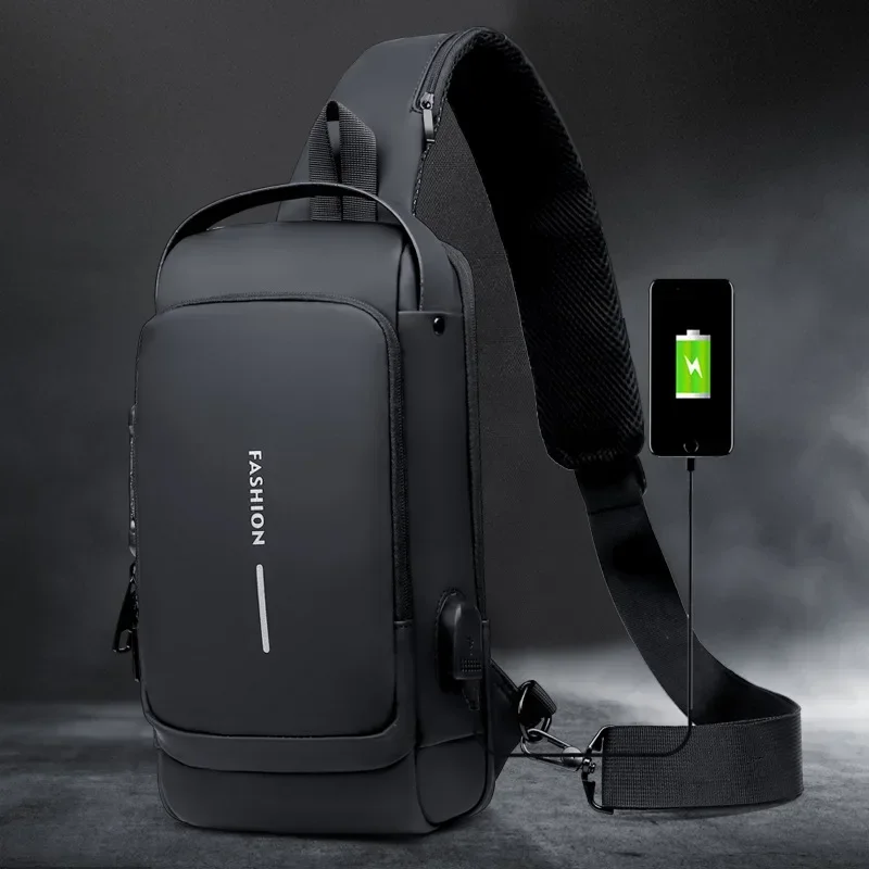 Riñonera de viaje para correr al aire libre informal para hombre, mochila deportiva cruzada con un hombro