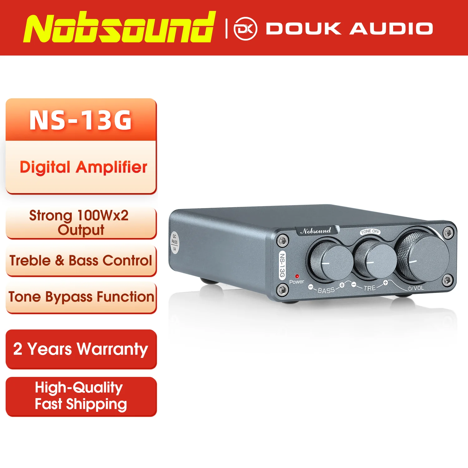 Nobsound Mini TPA3116 Điện Kỹ Thuật Số Khuếch Đại Lớp D Stereo Để Bàn Âm Thanh Amp 100W + 100W Cho Âm Thanh Nổi Tại Nhà loa