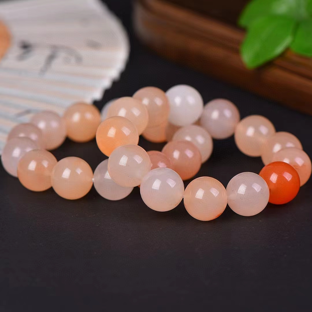 Corrente de Jade de Seda Dourada para Mulheres, Pedra Rodonita Natural, Pulseira Elástica, Pulseiras de Pedras Preciosas, Encantos da Moda, Acessórios Jóias